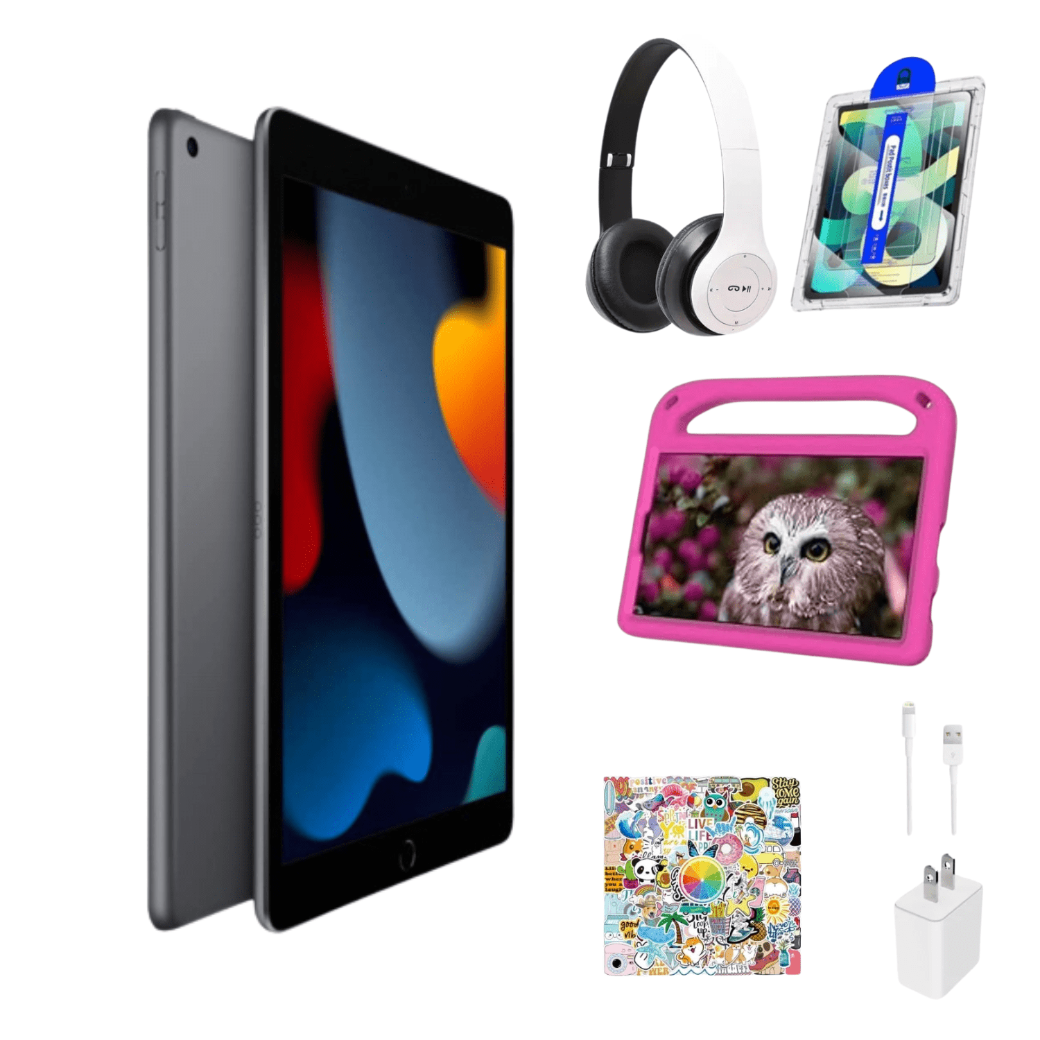 Apple iPad 9 Kids Bundle for Girls - 64GB - Wi-Fi - 10.2 - Space Gray