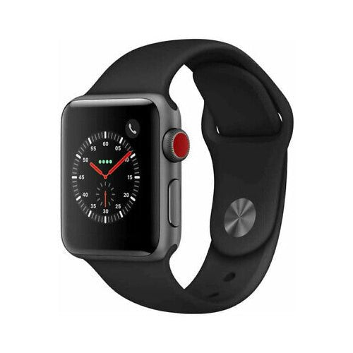 Apple Watch Series 3 42mm GPS + Cellular Unlocked - Space Gray Aluminum Case - Black Sport Band (2017) | TekReplay