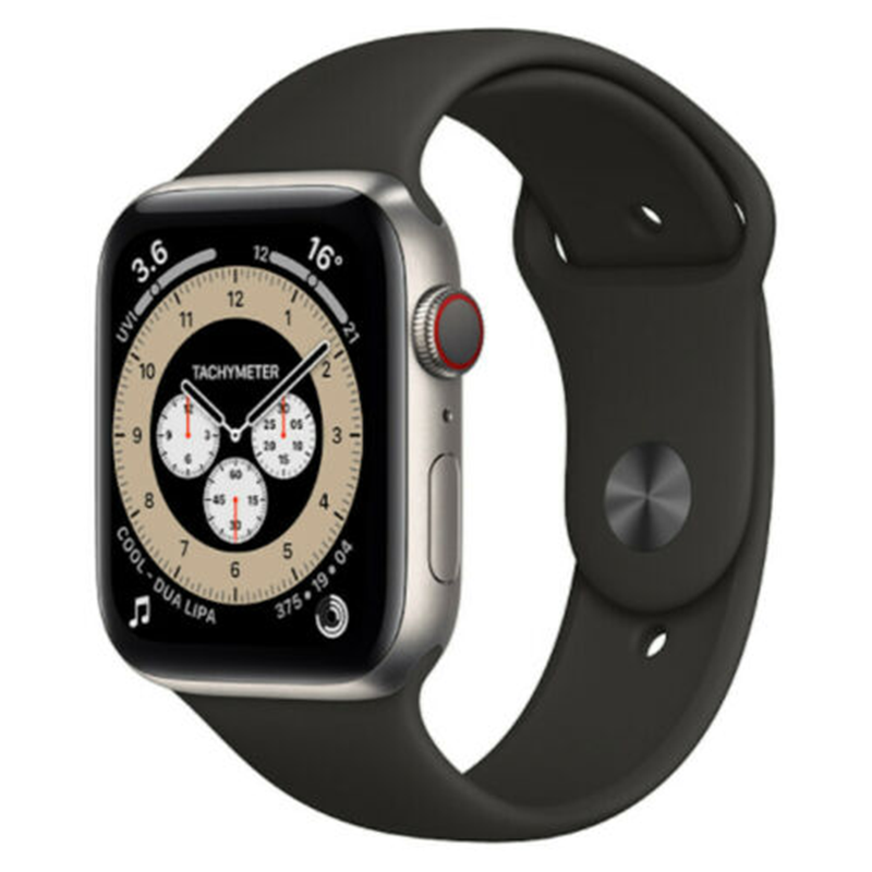Apple Watch Series 6 40mm GPS + Cellular Unlocked - Titanium Case - Bl