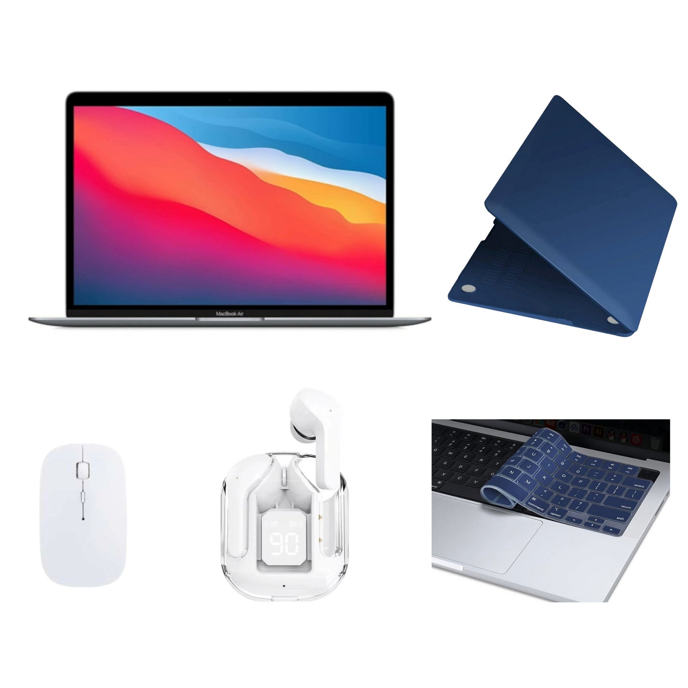 Apple MacBook Air Laptop Bundle - Apple M1 8-Core CPU 7-Core GPU 8GB RAM 128GB SSD 13 Space Gray MGN53LL/A (2020)