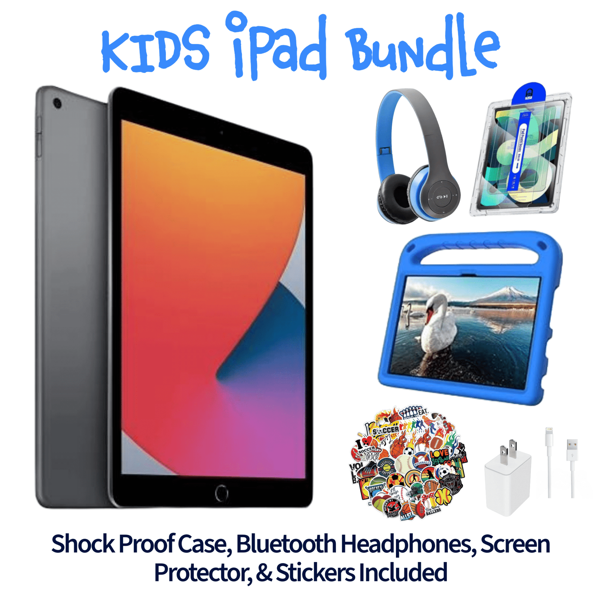 Apple iPad 7 Kids Bundle for Boys - 32GB - Wi - Fi - 10.2 - Space Gray - (2019) | TekReplay