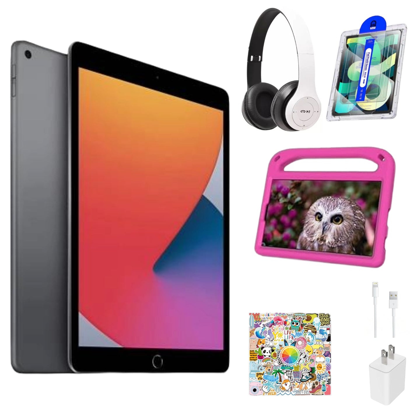 Apple iPad 7 Kids Bundle for Girls - 32GB - Wi - Fi - 10.2 - Space Gray - (2019) | TekReplay
