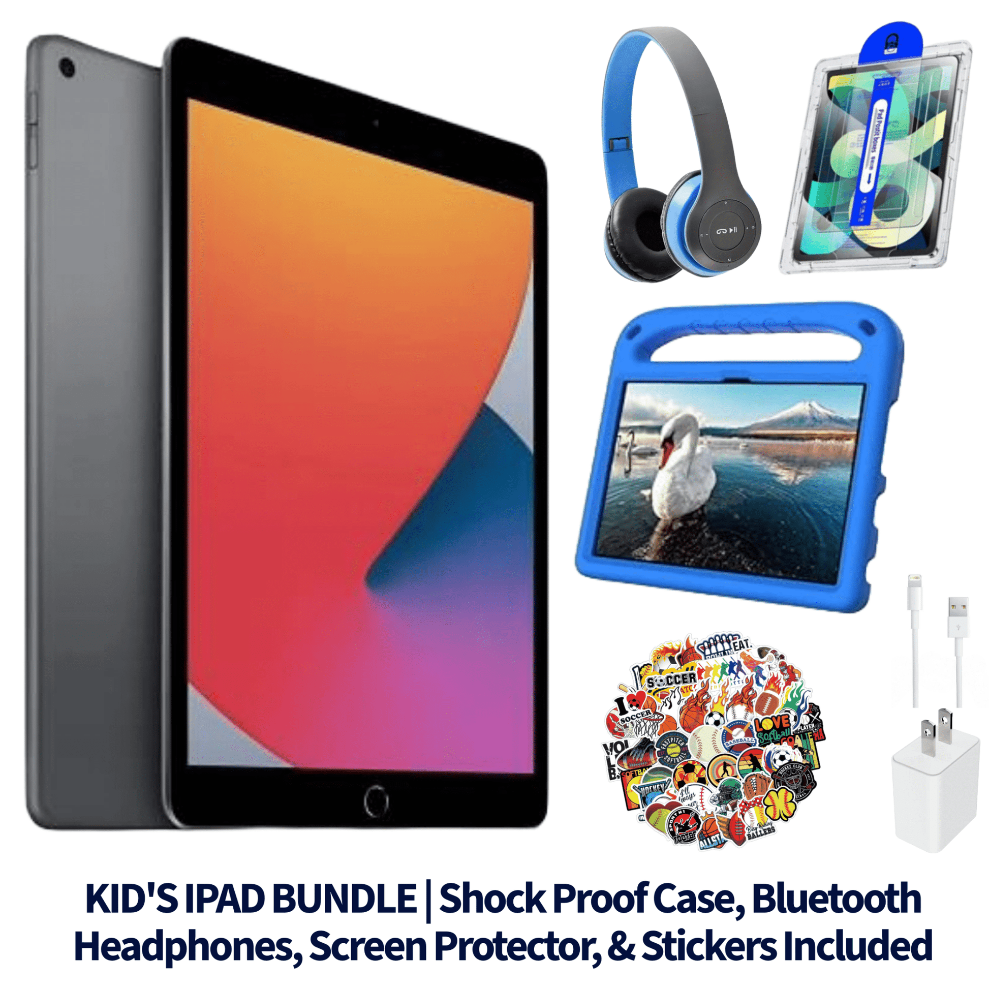 Apple iPad 8 Kids Bundle for Boys - 32GB - Wi - Fi - 10.2 - Space Gray - (2020) | TekReplay