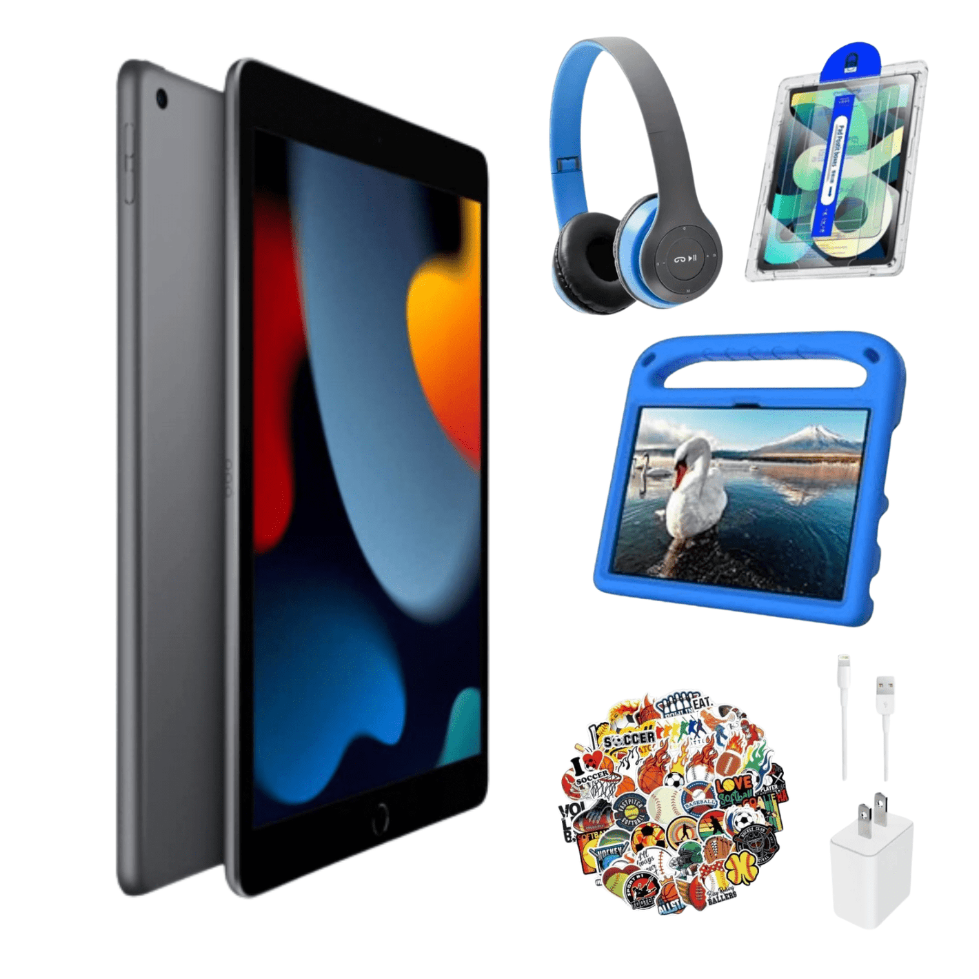 Apple iPad 9 Kids Bundle for Boys - 64GB - Wi - Fi - 10.2 - Space Gray - (2021) | TekReplay