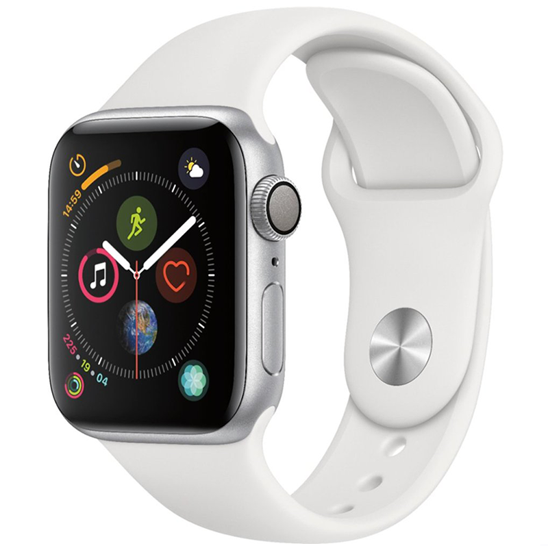 Apple Watch Series 4 44mm GPS - Silver Aluminum Case - White Sport Band (2018)
