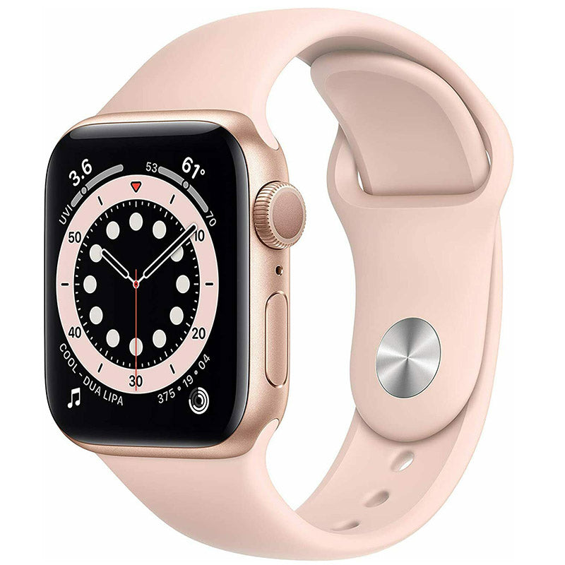 Apple Watch Series 6 44mm GPS - Gold Aluminum Case - Pink Sport Band (2020)