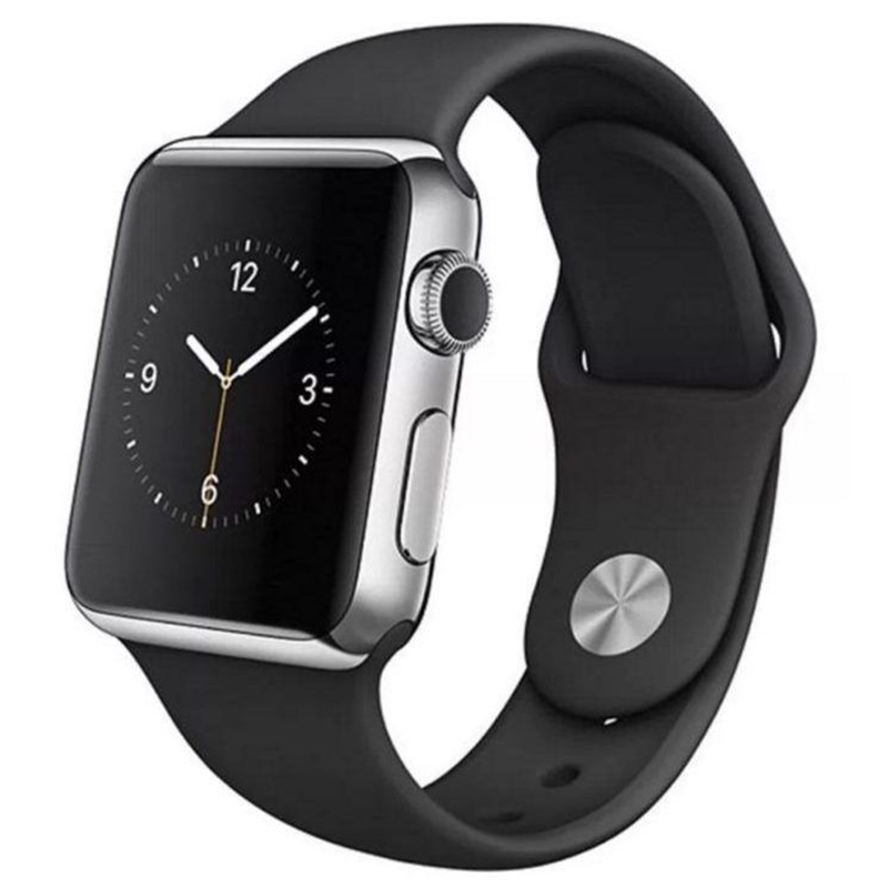 Apple Watch Series 2 38mm GPS - Silver Stainless Steel Case - Black Sport Band (2016)