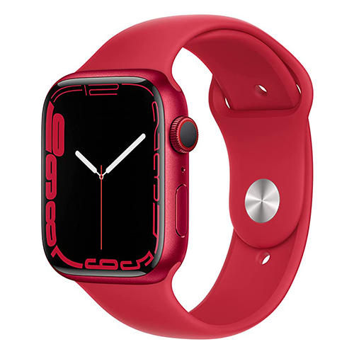 Apple Watch Series 7 45mm GPS + Cellular Unlocked - Red Aluminum Case - Red Sport Band (2021)