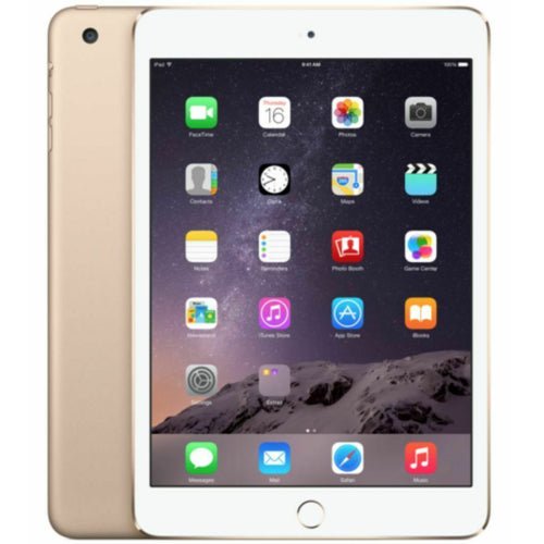 Apple iPad mini 3 (3rd Gen) 128GB - Wi-Fi + Cellular Unlocked - 7.9" - Gold - (2014) - TekReplay