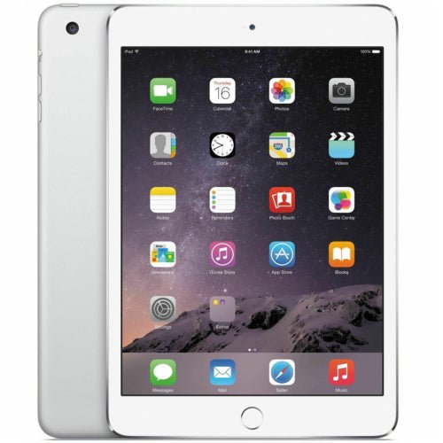 Apple iPad mini 3 (3rd Gen) 64GB - Wi-Fi + Cellular Unlocked - 7.9" - Silver - (2014) - TekReplay