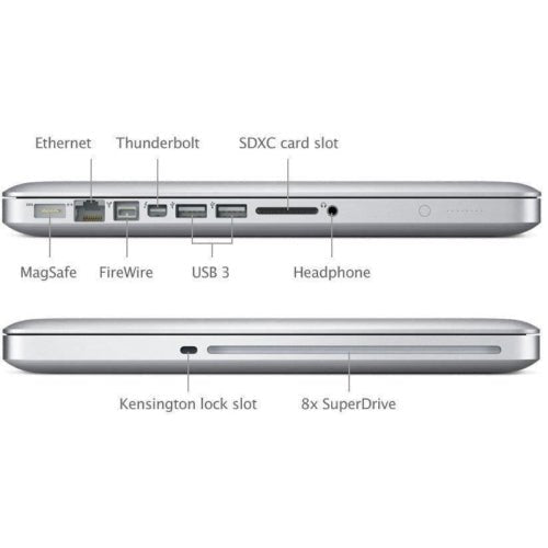 Apple MacBook Pro Laptop Core i5 2.4GHz 4GB RAM 256GB SSD 13" Silver MD313LL/A (2011) - Good Condition - TekReplay