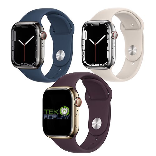 Apple Watch Series 7 (Stainless Steel Case | GPS + Cellular Unlocked | Late 2021) | TekReplay