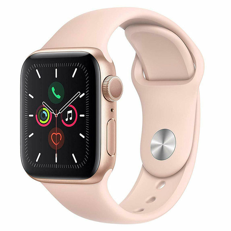 Apple Watch Series 5 44mm GPS - Gold Aluminum Case - Pink Sport Band (2019)